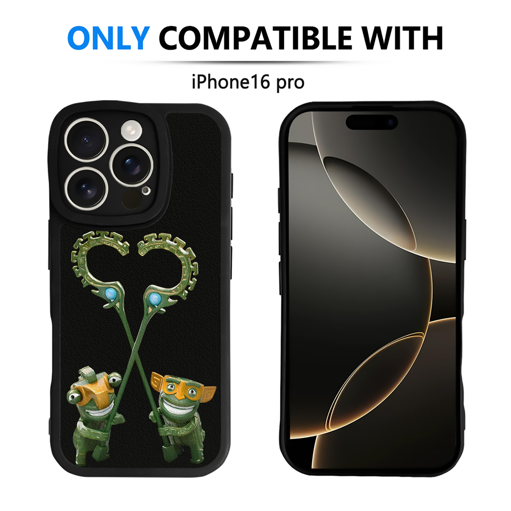 （画像用） Ne Zha 2 ナタ 魔童の大暴れ 【iPhone 16シリーズ対応】シリコンスマホケース（レザー調） 材質：シリコン